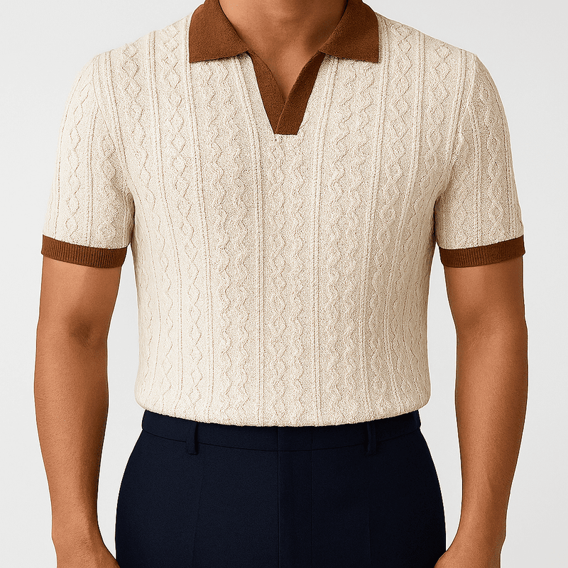 Arden Cable Knit Polo