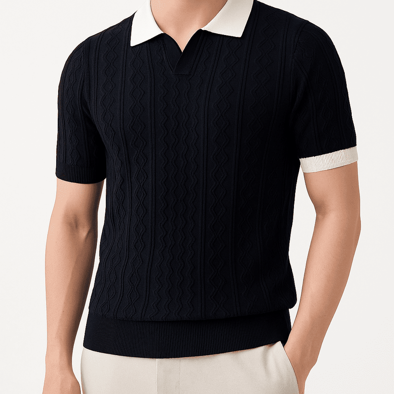 Arden Cable Knit Polo