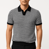 Nolan Striped Knit Polo