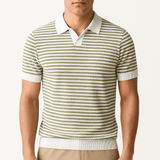 Nolan Striped Knit Polo