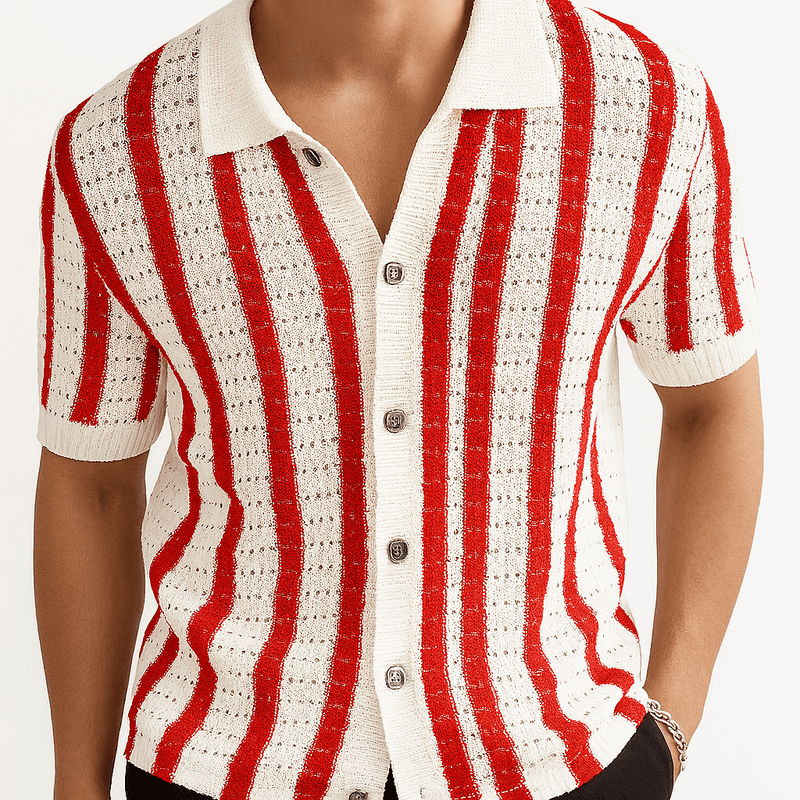 Rowan Striped Knit Polo